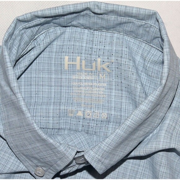 Huk Cross-Dye Teaser Men's H1500132‎ Short Sleeve Button Shirt Size Medium - Picture 6 of 7